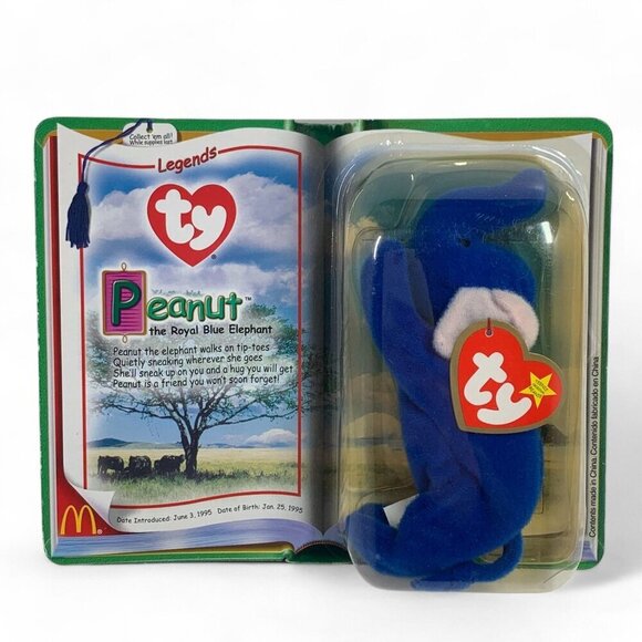 TY McDonalds Teenie Beanie Babies 2000 "Peanut" The Elephant 4" Plush Toy NIB - Picture 1 of 4